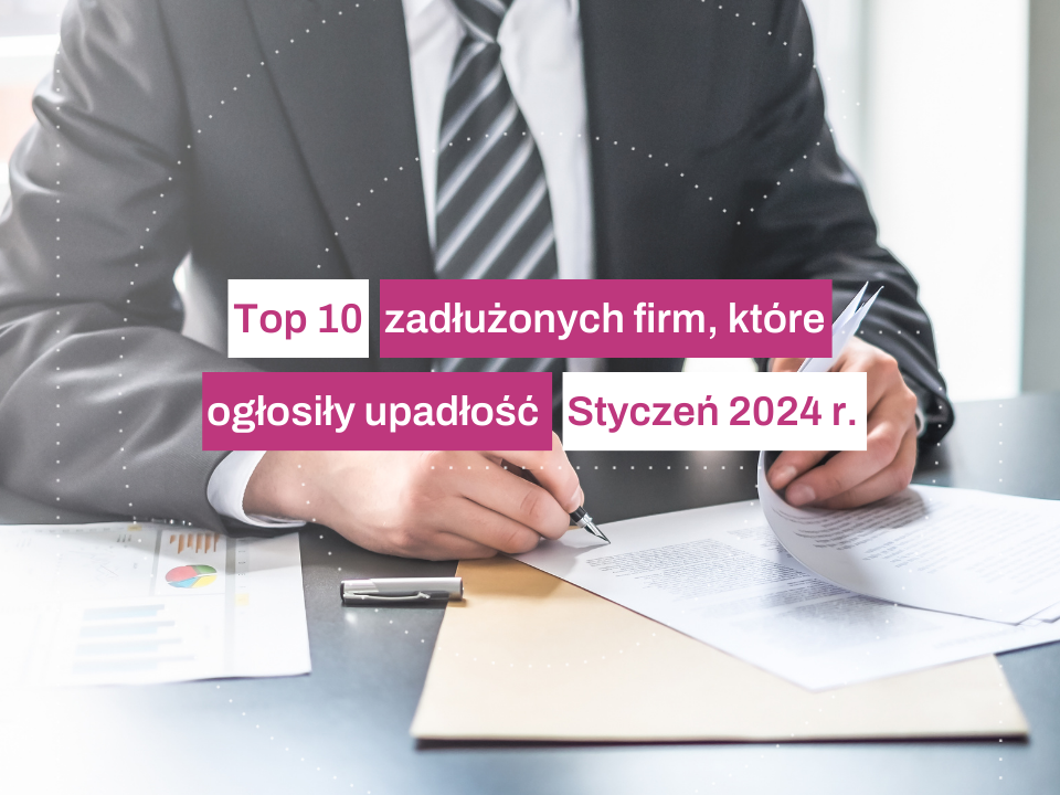 Top 10 upadłości firm Styczeń 2024